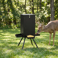 90LB Gravity Deer Feeder with 4 Feeding Trays and Stand