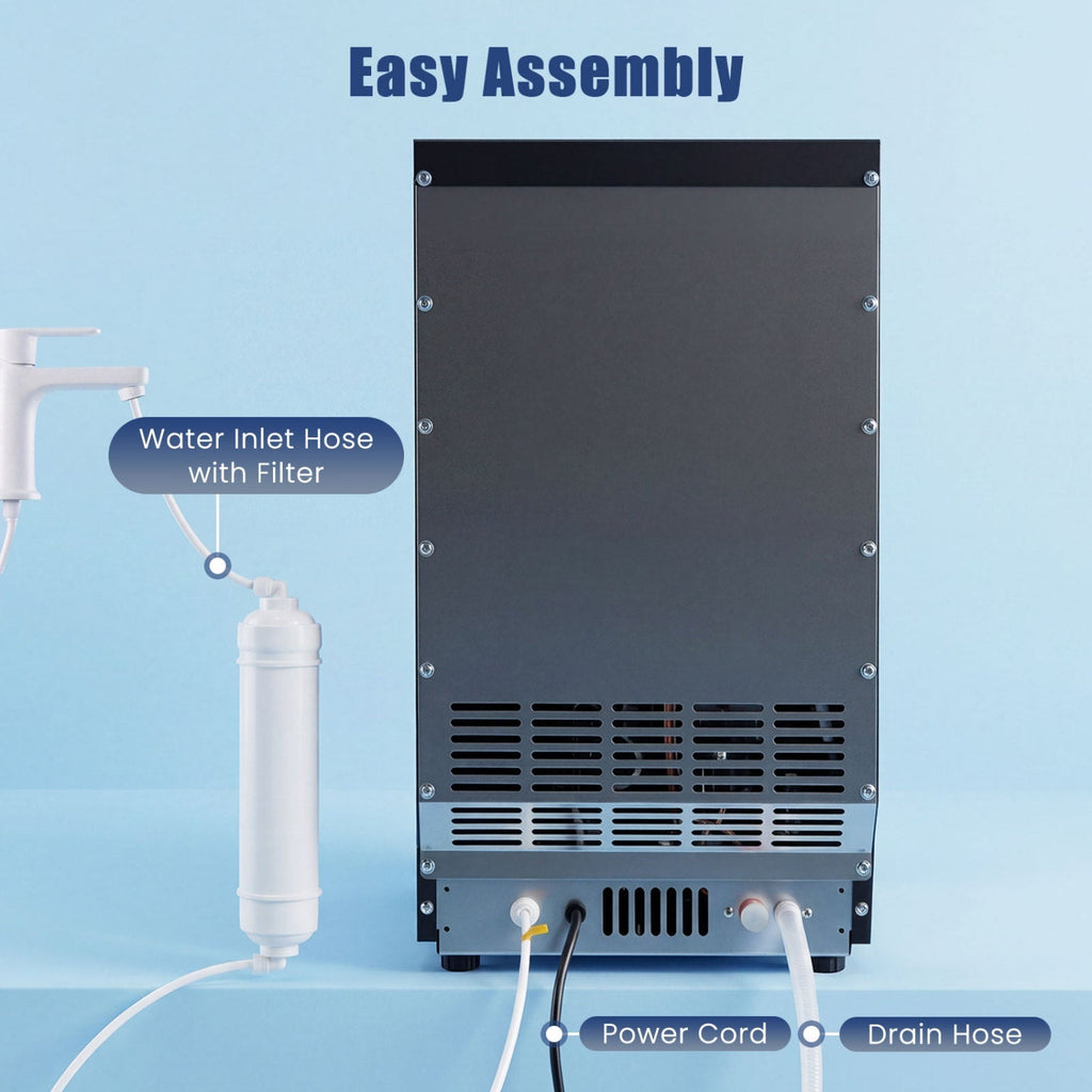90 LBS/24H Commercial Nugget Ice Maker with Self