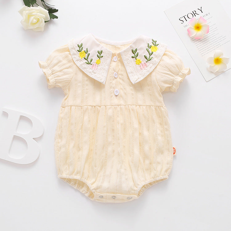 Printed Summer Romper Bum-covering Bodysuit