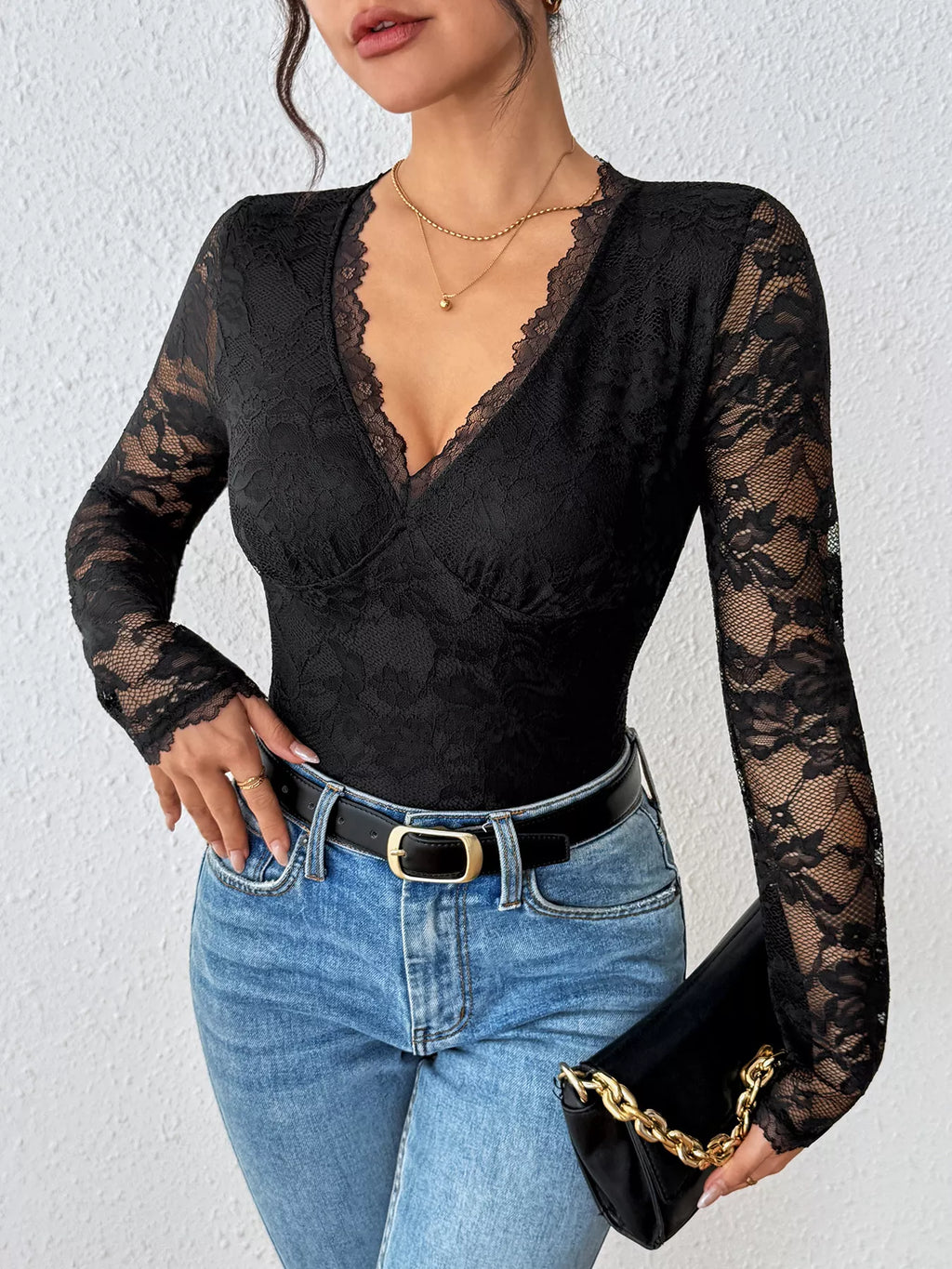 Lace Long Sleeve Bodysuit