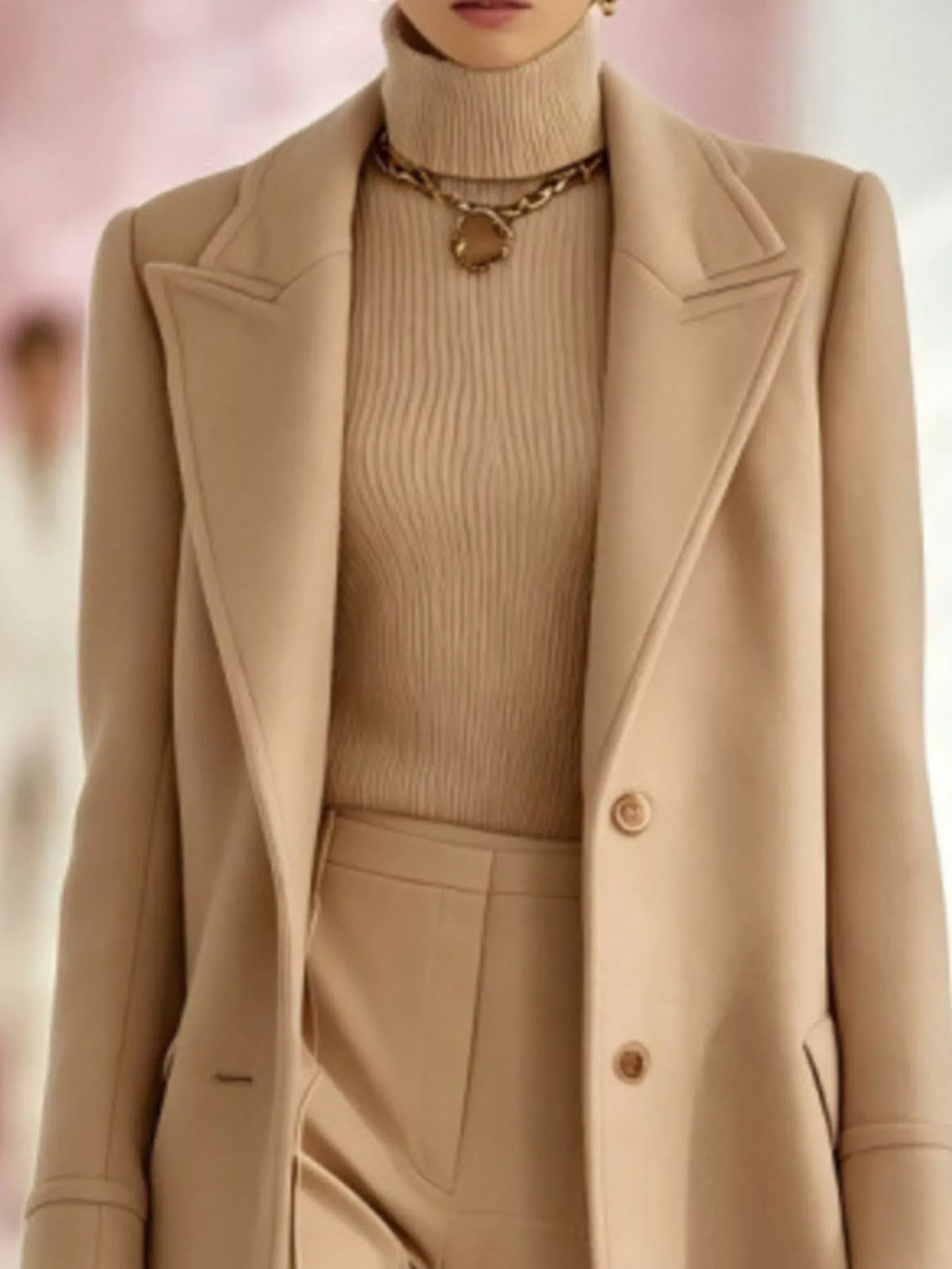 Lapel Collar Longline Coat