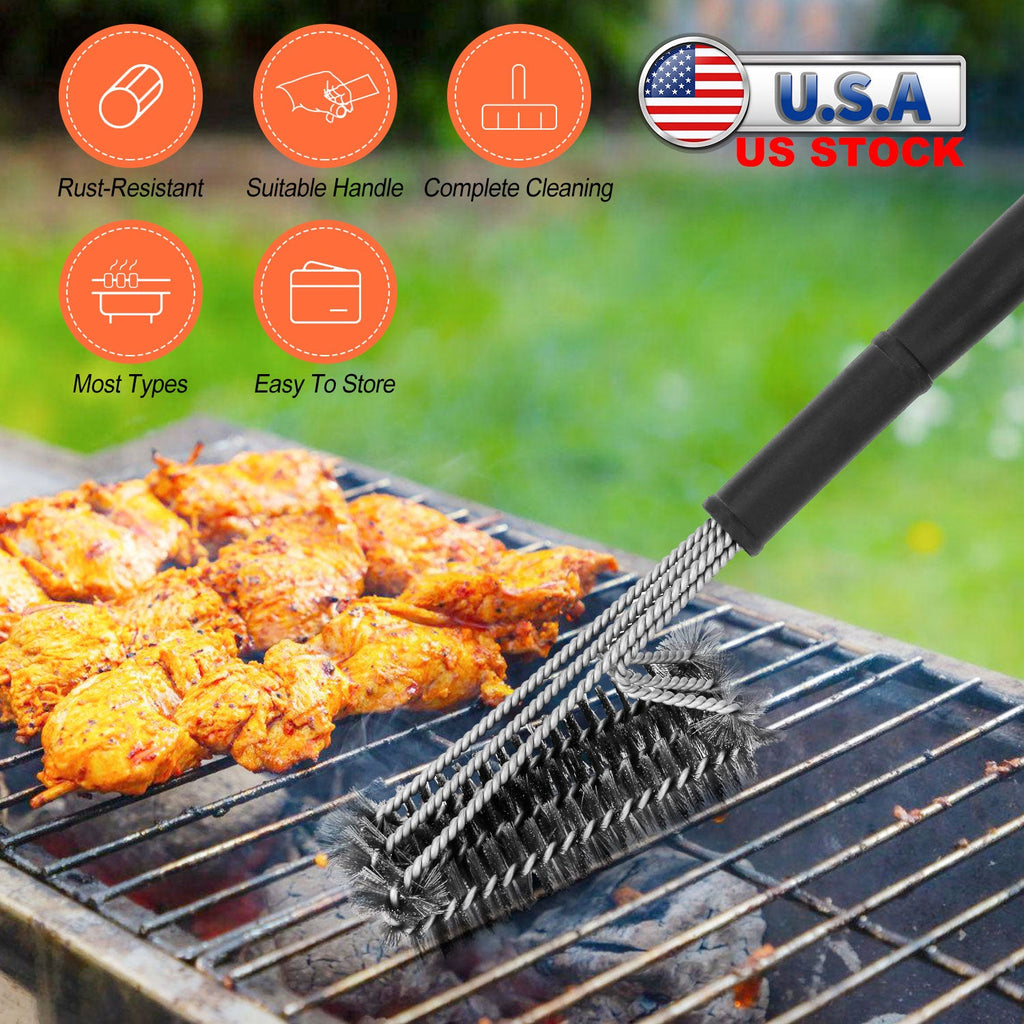 Grill Cleaning Brush with Stainless Steel Handle