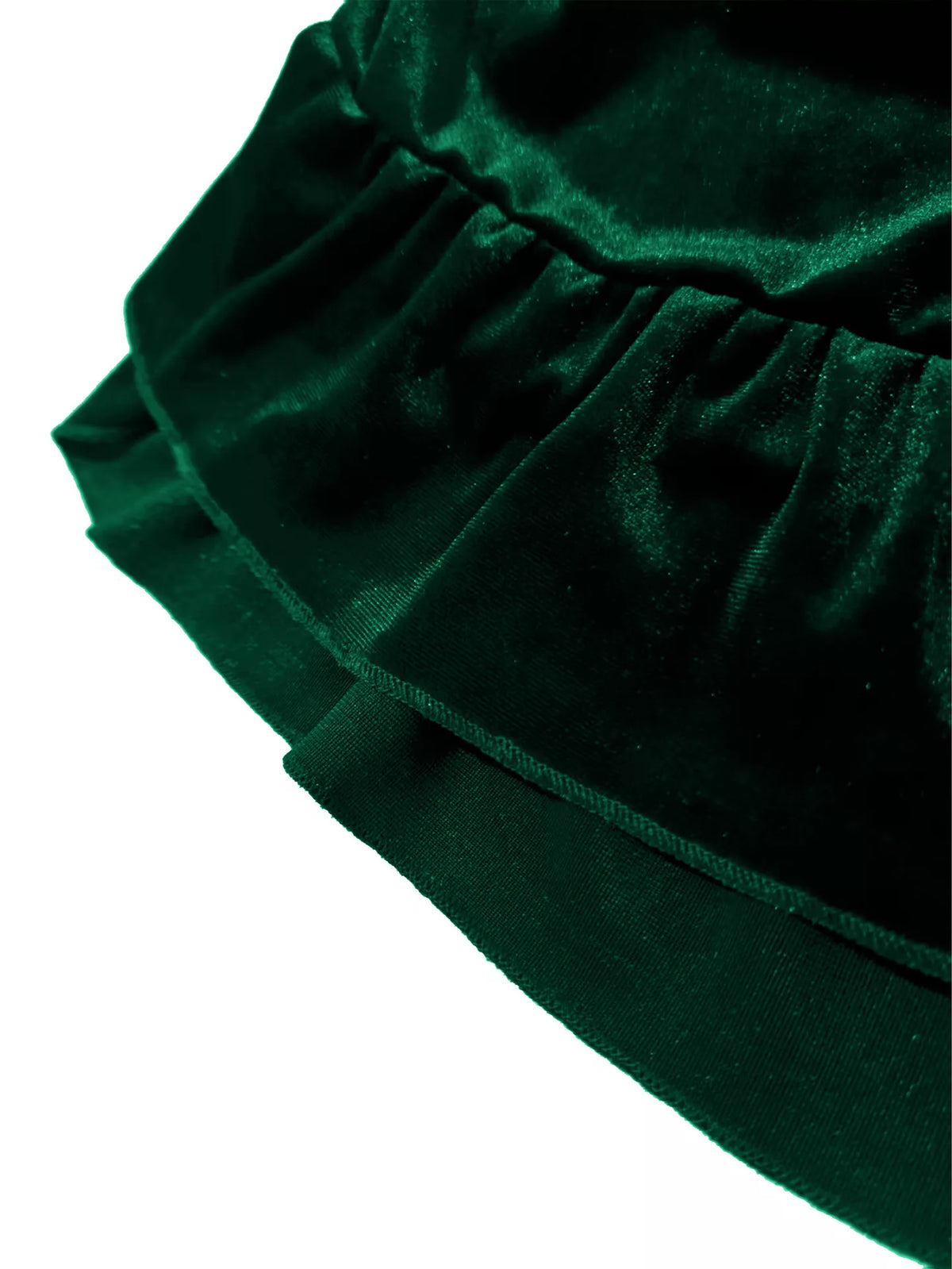 Plus Size Ruffled Velvet Elastic Waist Skirt