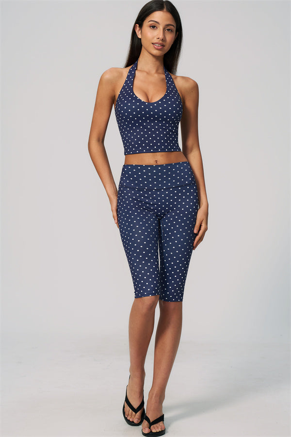The Frame Halter Tank Top Capri Leggings 2-Piece Set