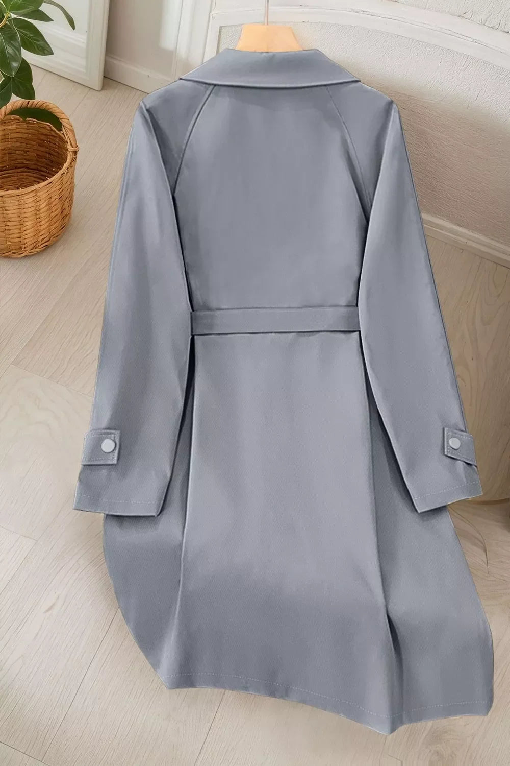 Wide Lapels Belt Trench Coat