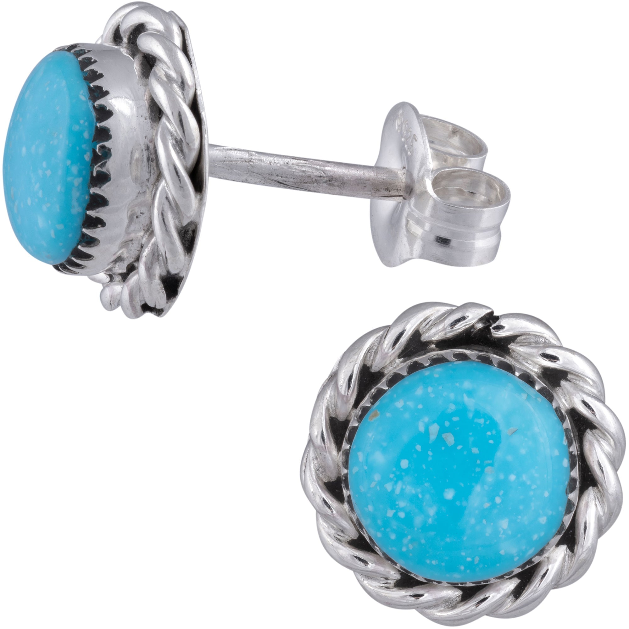Sterling Zuni Twisted Post Earrings