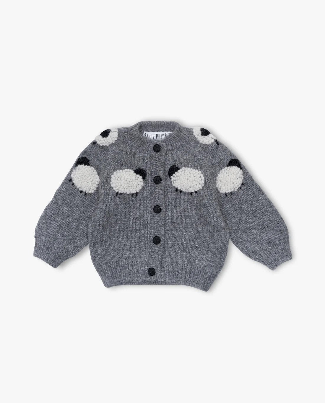 Wool Blend Heavy Embroidery Long-sleeve Cardigan Sweater