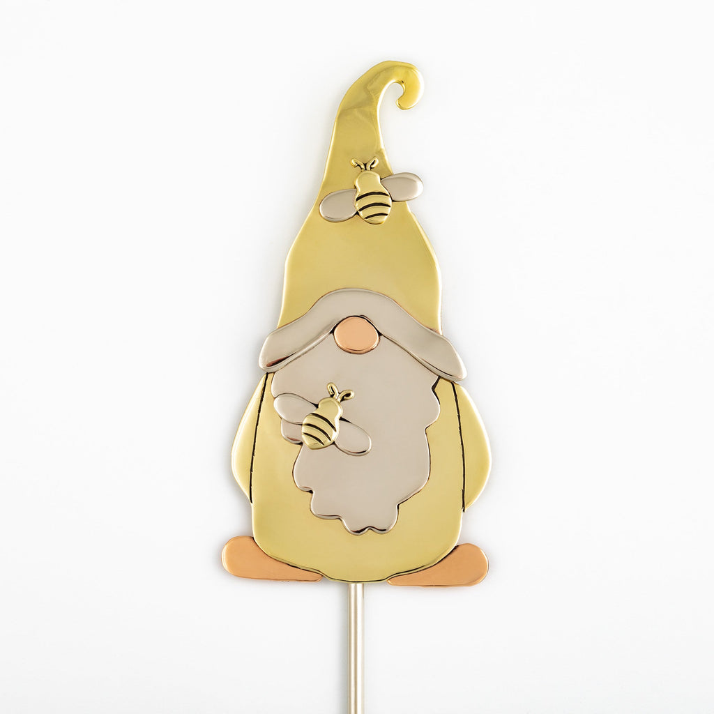 Cute Gnome Mixed Metal Plant Stake