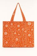Orange Floral Tote