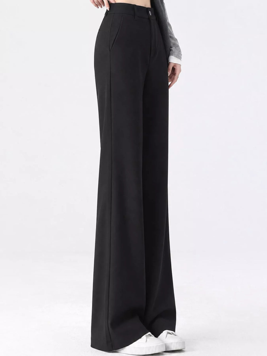 Full Size High-Waisted Slim-Fit Straight-Leg Pants Plus Size
