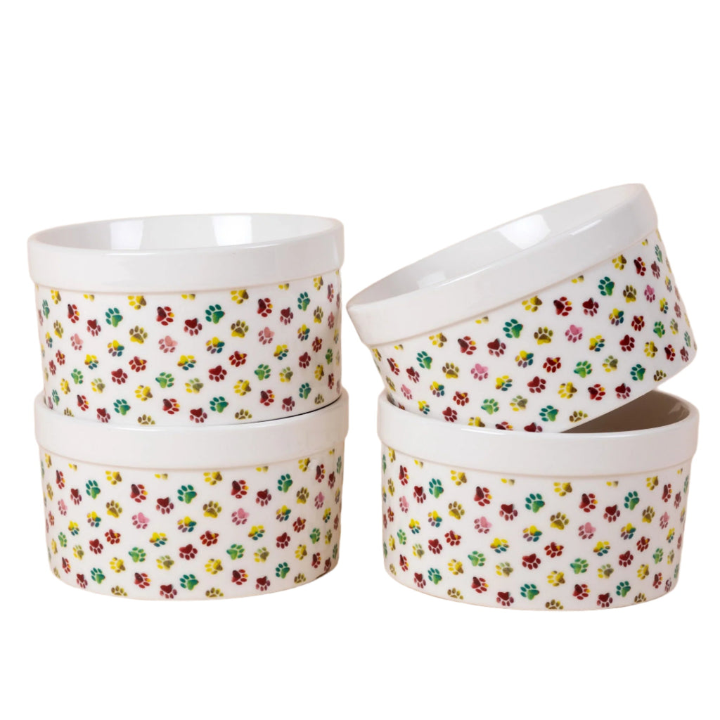 Paw Print Large Oven-Safe Ramekin - Set of 4 - 14oz