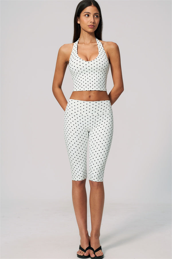 The Frame Halter Tank Top Capri Leggings 2-Piece Set