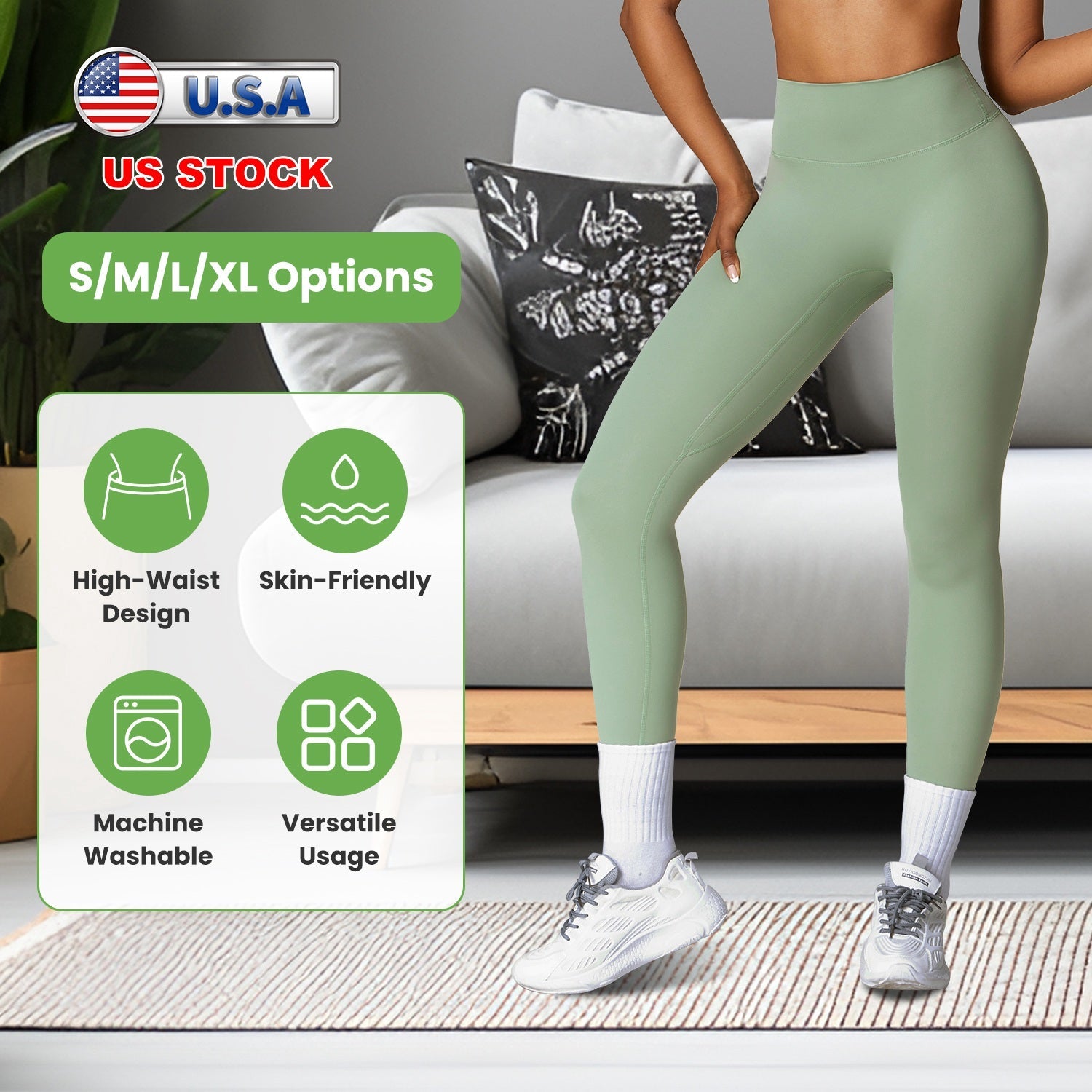 Women's High Waist Leggings with Tummy Control