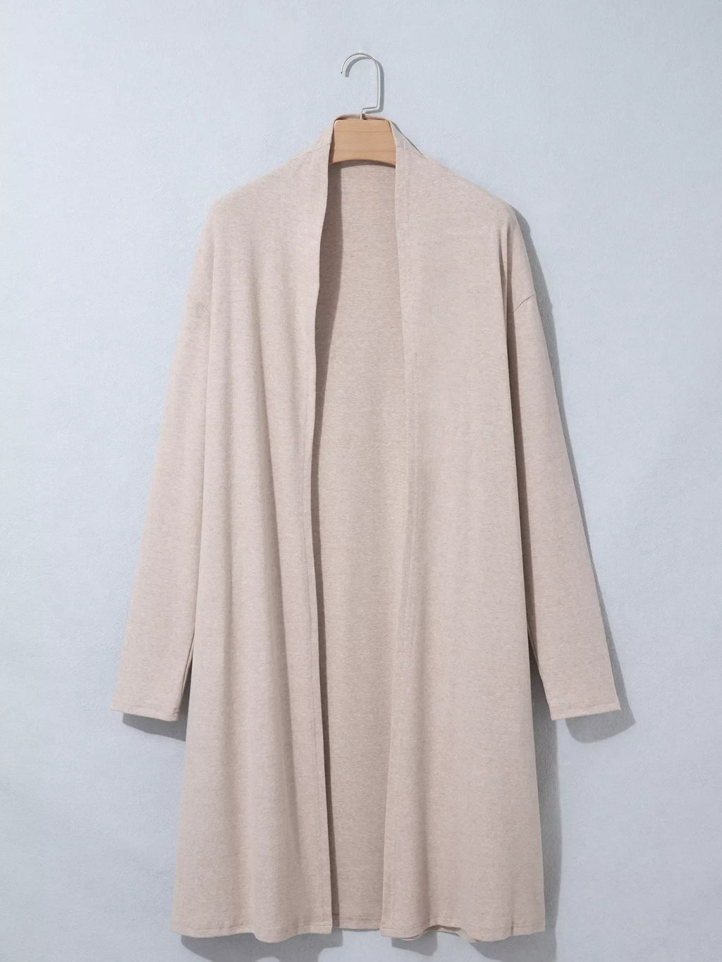 Solid Color Long Sleeve Casual Tunic Shift Cardigan