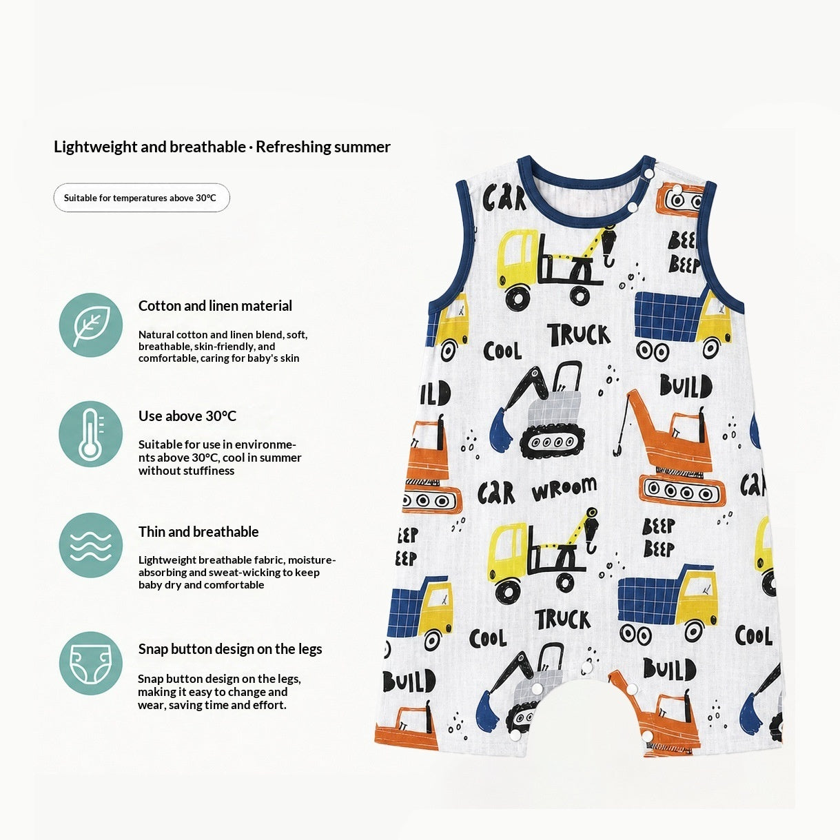 Dudu SpringSummer Lightweight Baby Gauze Sleeping Bag