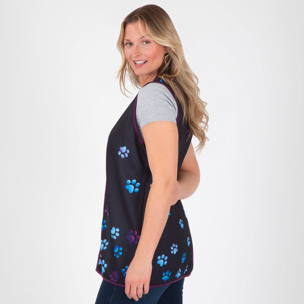 Paw Print Thick Knit Vest