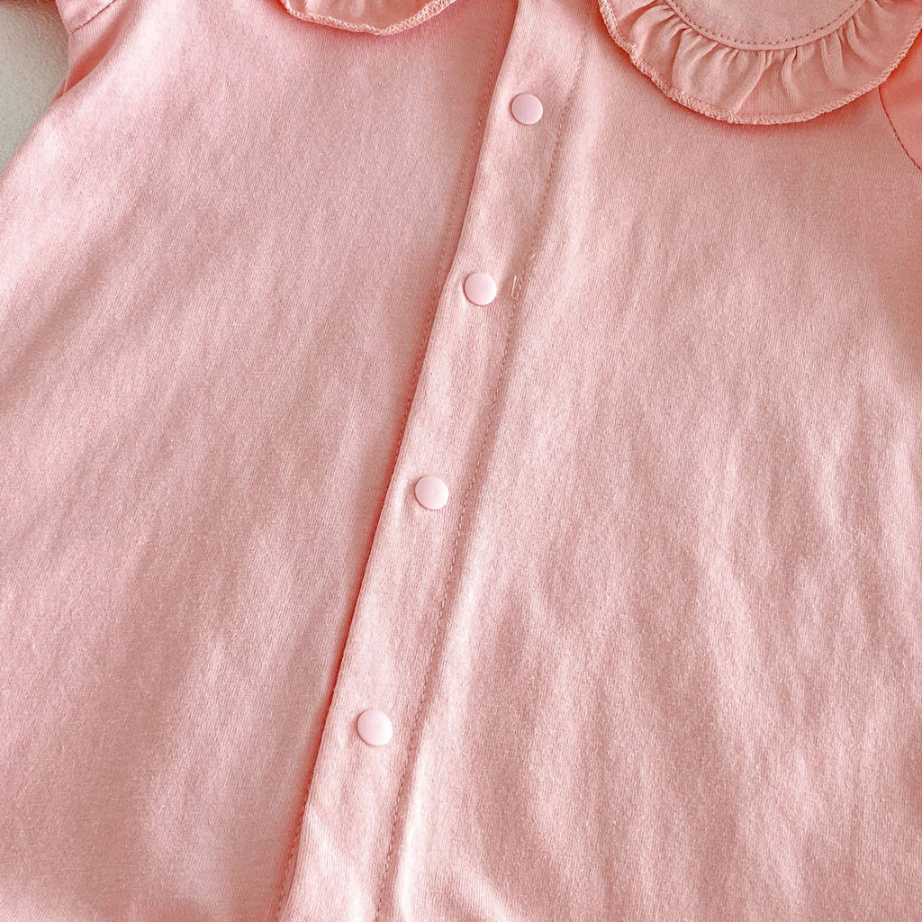 Short-sleeve Shirt Bodysuit For Babies