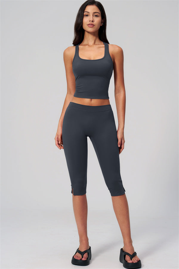 The Revive Crop Top Capri Leggings 2-Piece Set