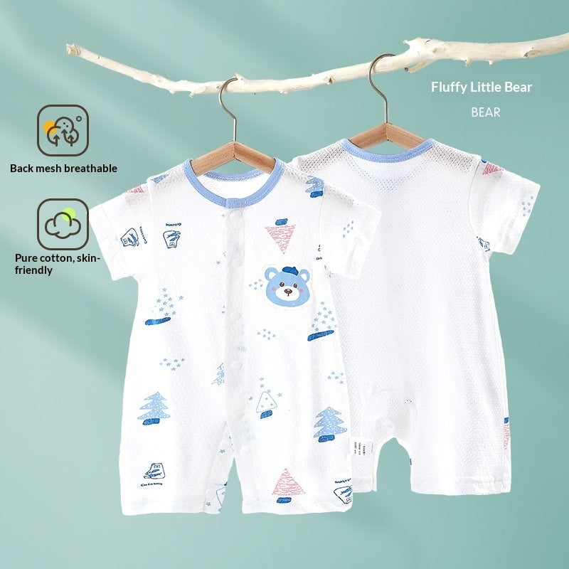 Baby Summer Thin Short-sleeved Jumpsuit