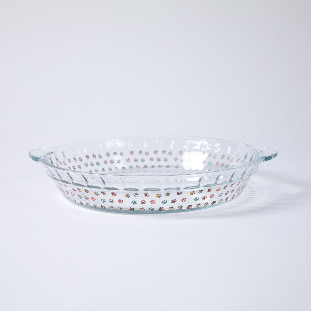 Paws Delight Glass Pie Plate