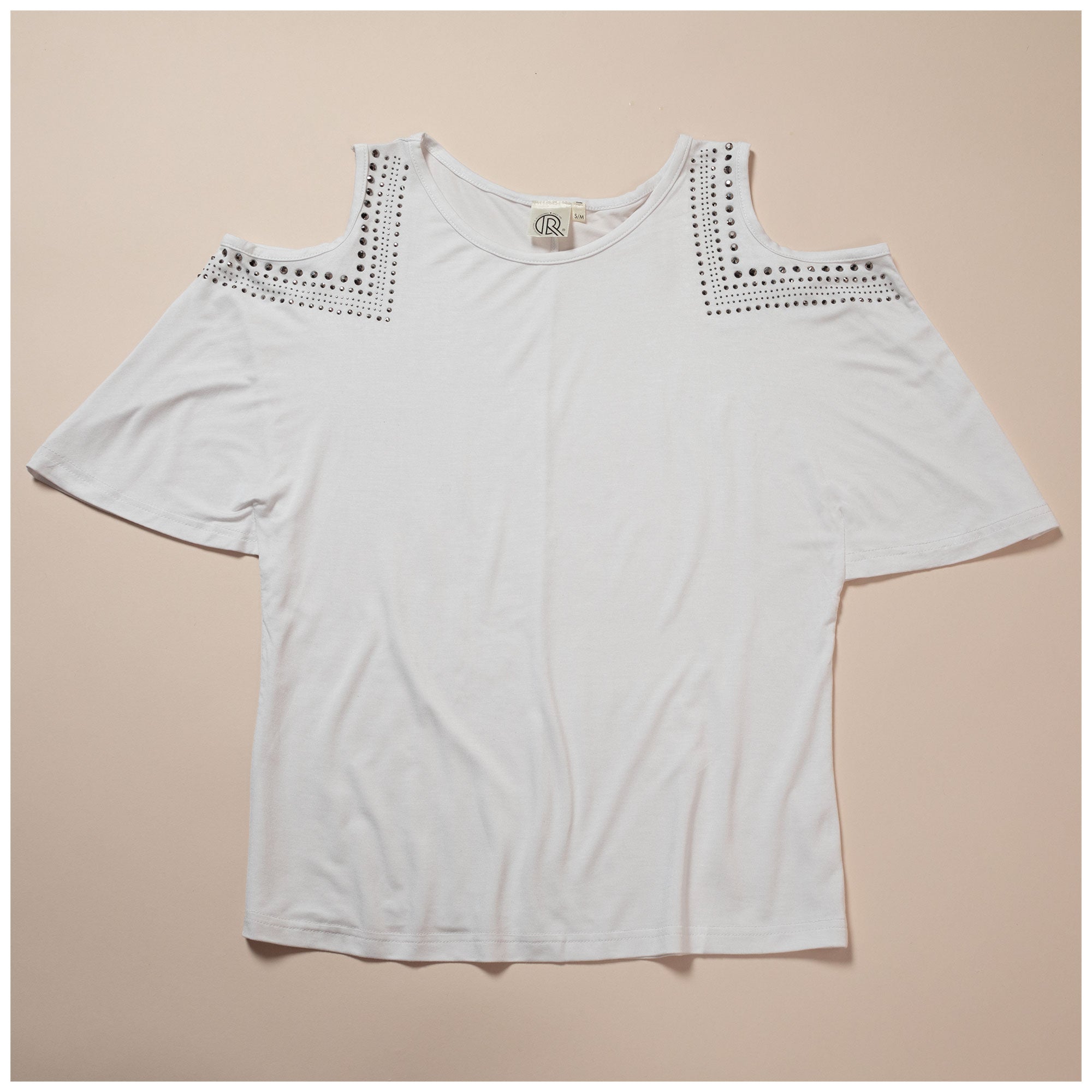 Cold Shoulder Rhinestone Top