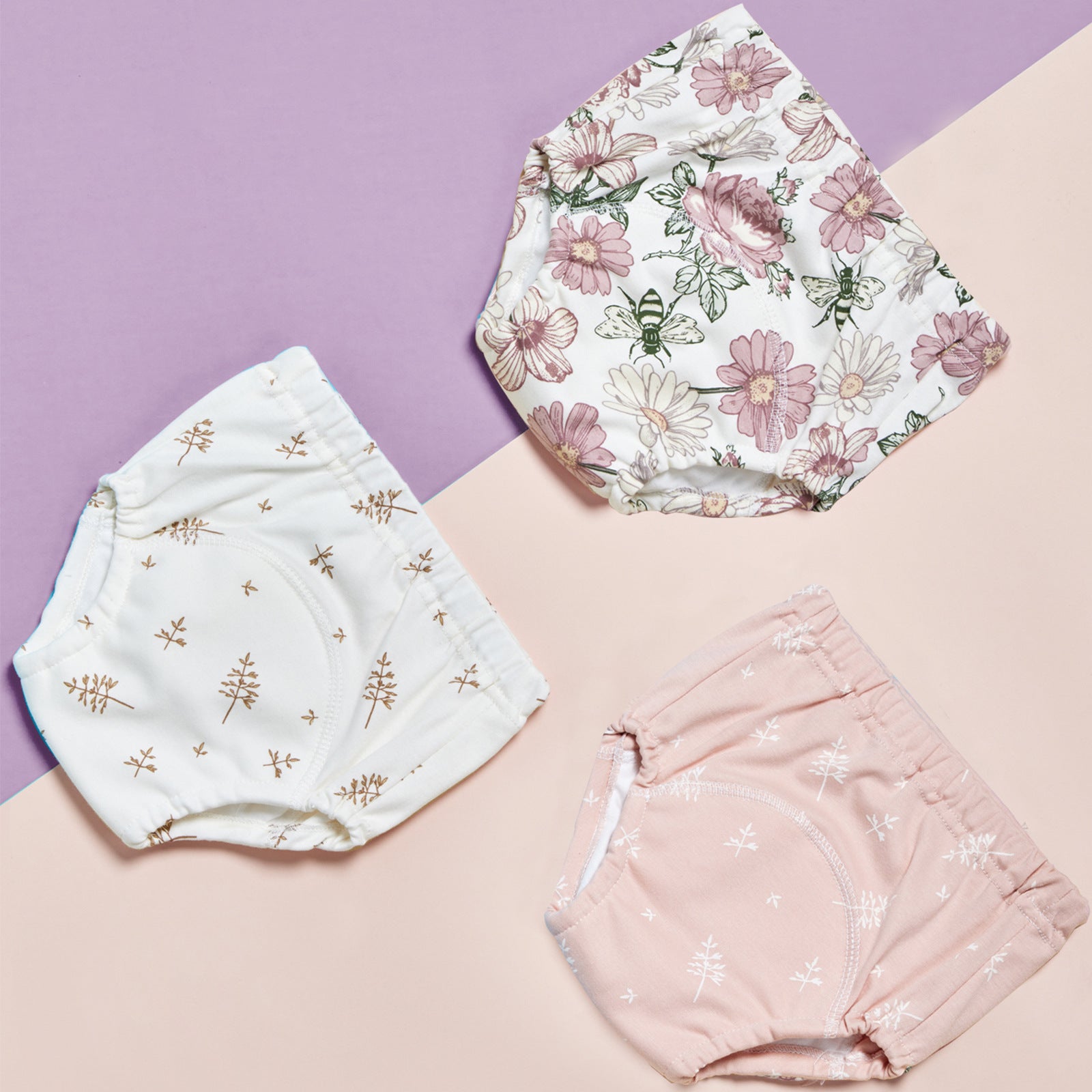 Pure Cotton Breathable Baby Training Pants Cloth Diapers