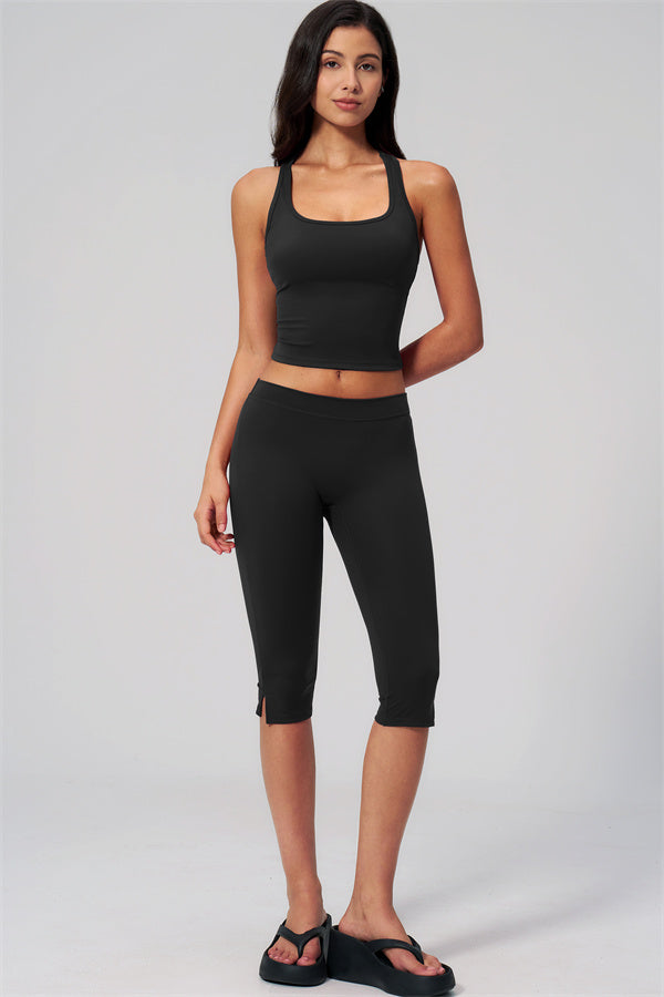 The Revive Crop Top Capri Leggings 2-Piece Set