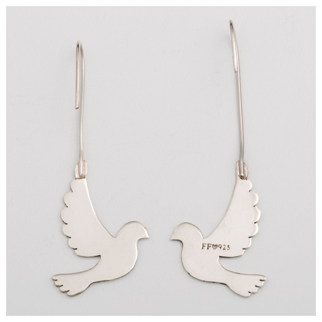 Dove Silhouette Sterling Earrings