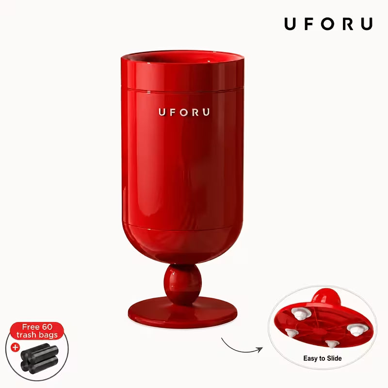 Wide Opening Waste Bin with Sliding Base