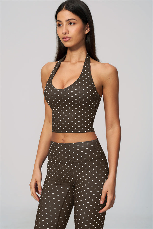 The Frame Halter Tank Top Capri Leggings 2-Piece Set