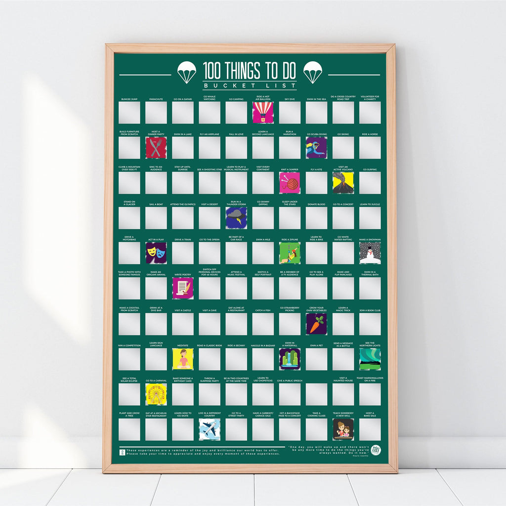 Bucket List Scratch Poster