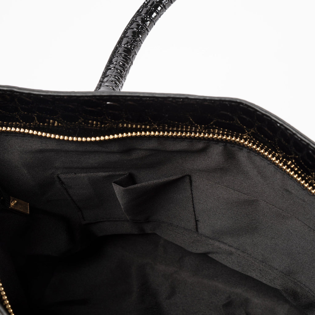 Patterned Paw Faux Leather Handbag