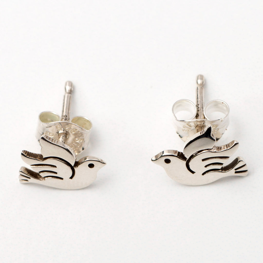 Dove Silhouette Sterling Earrings