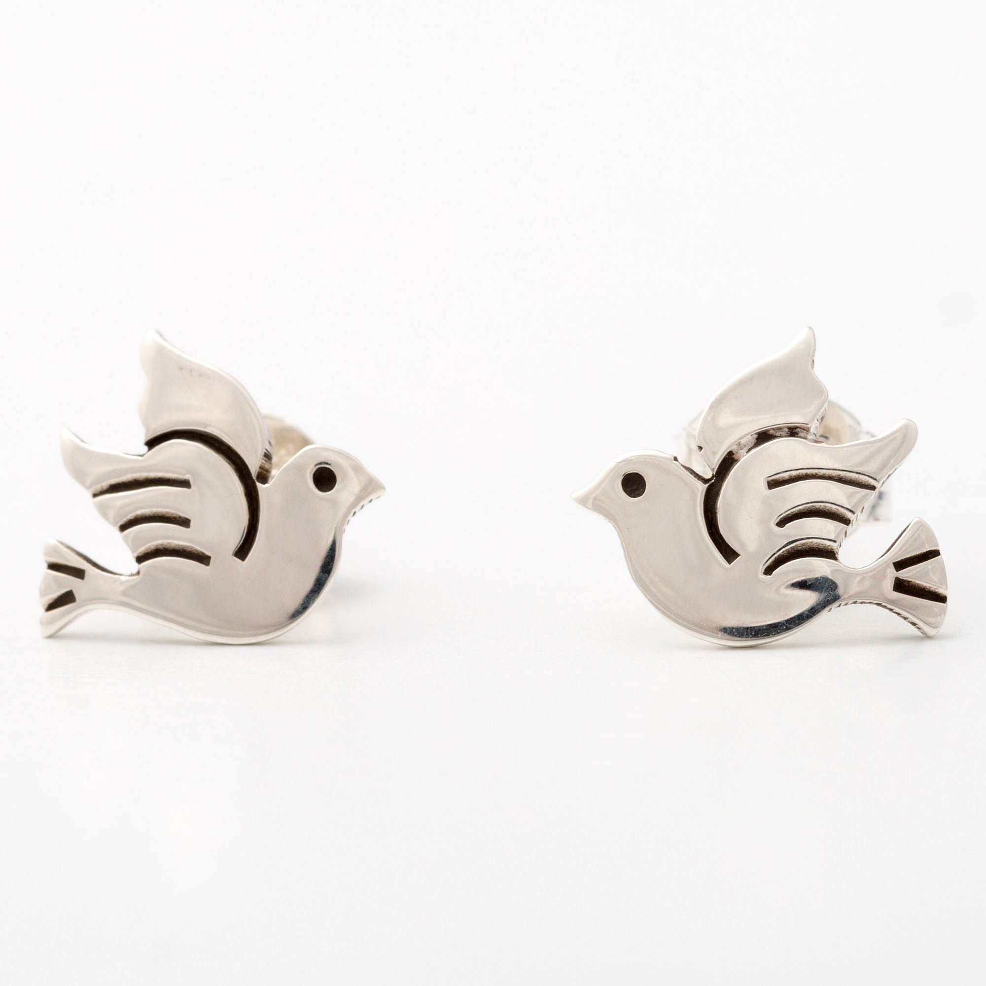 Dove Silhouette Sterling Earrings