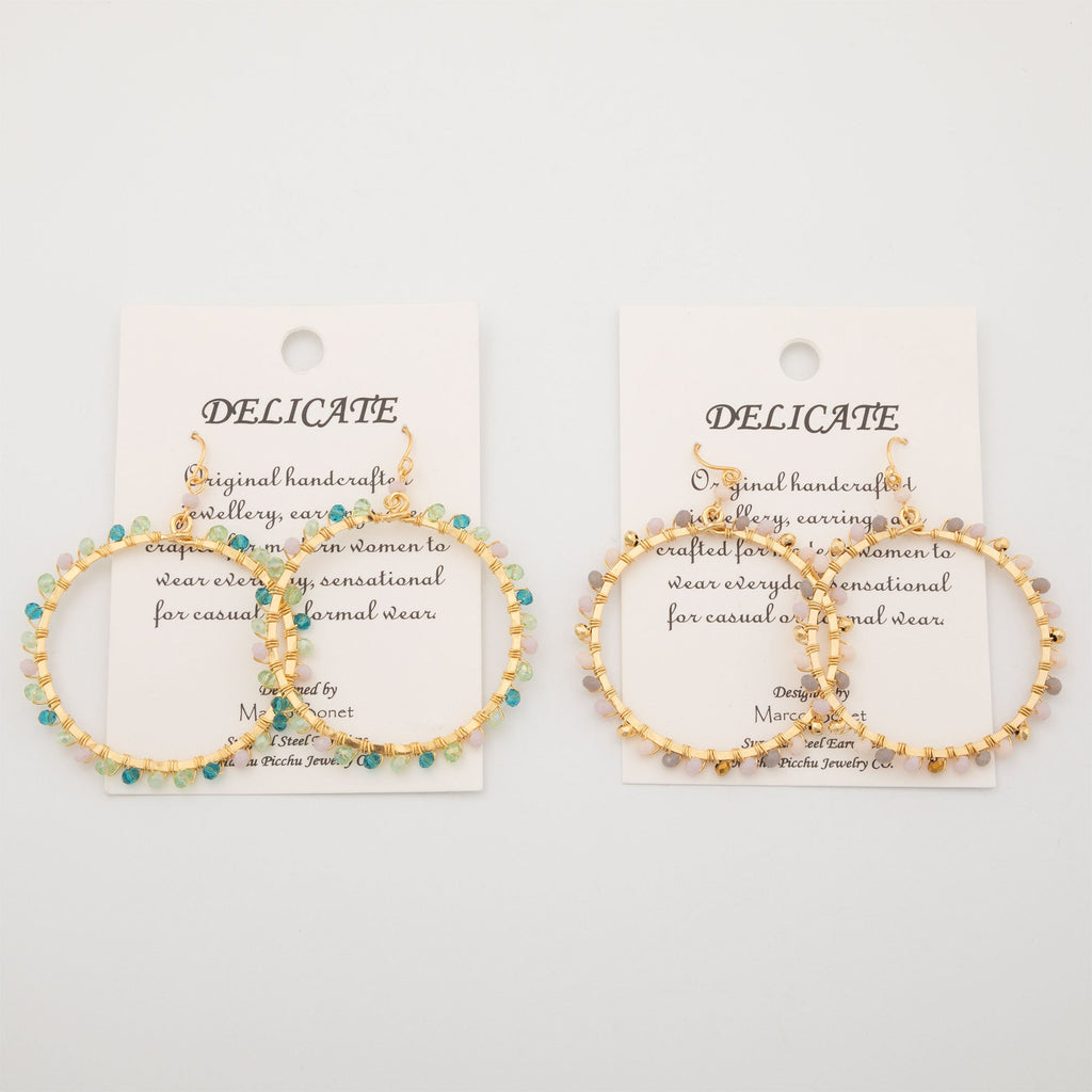 Gold-Plated Bohemian Crystal Earrings