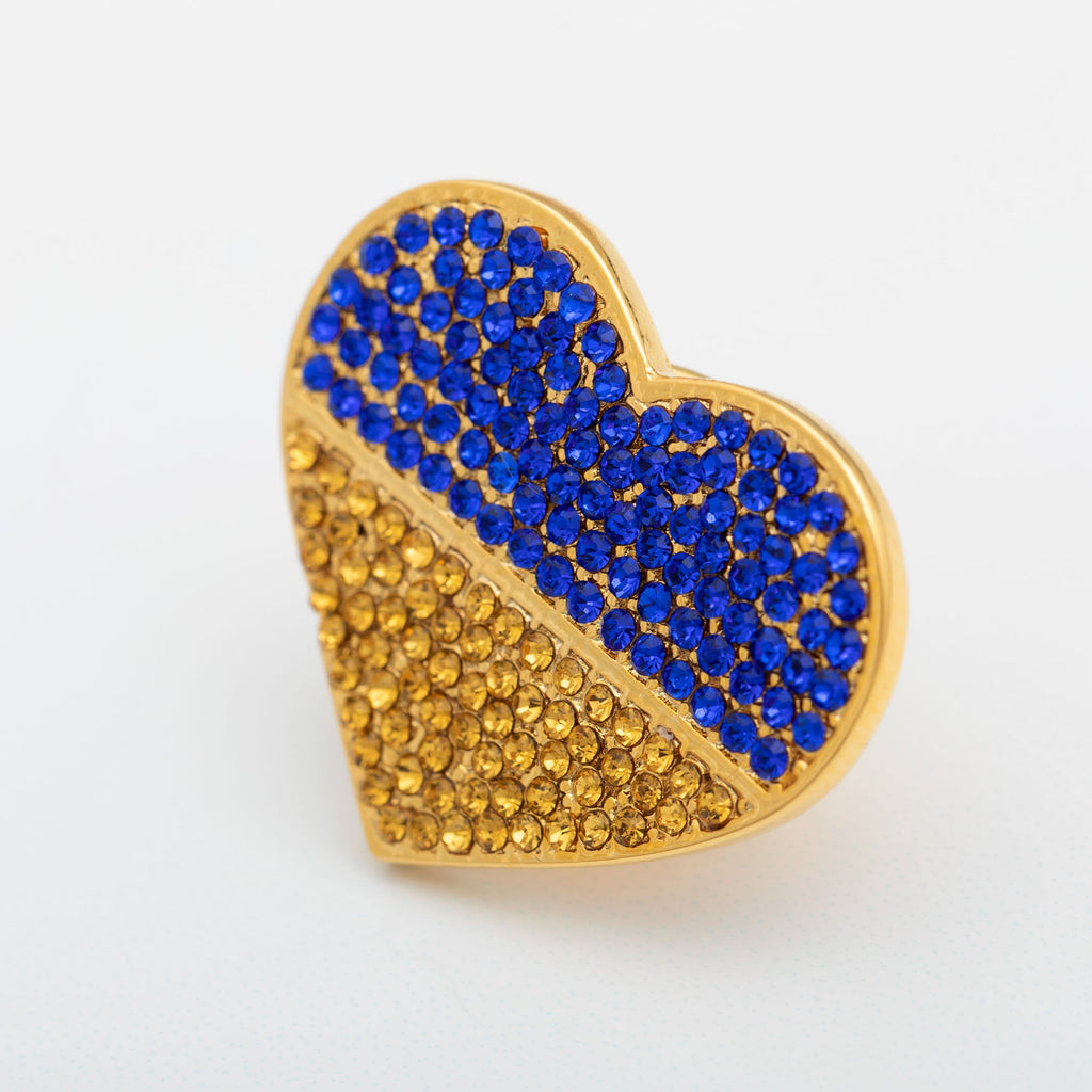 We Stand United With Ukraine Gold Plated Pin