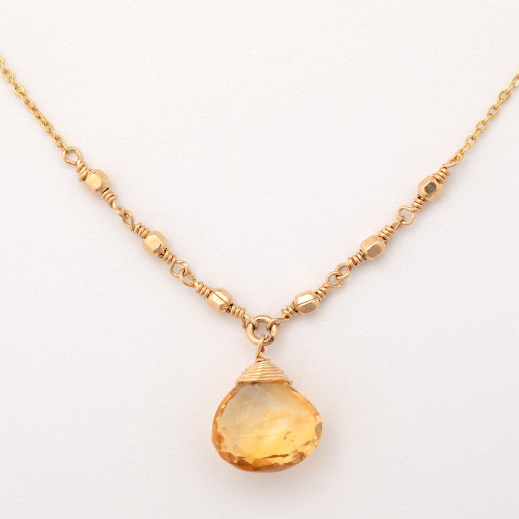Gold Filled Necklace with Gemstone