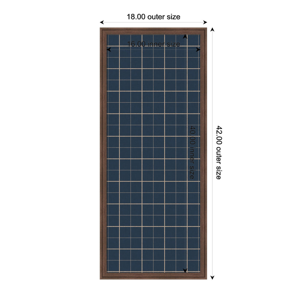 Framed Fabric Pinboard Navy Blue Plaid Wall Organization