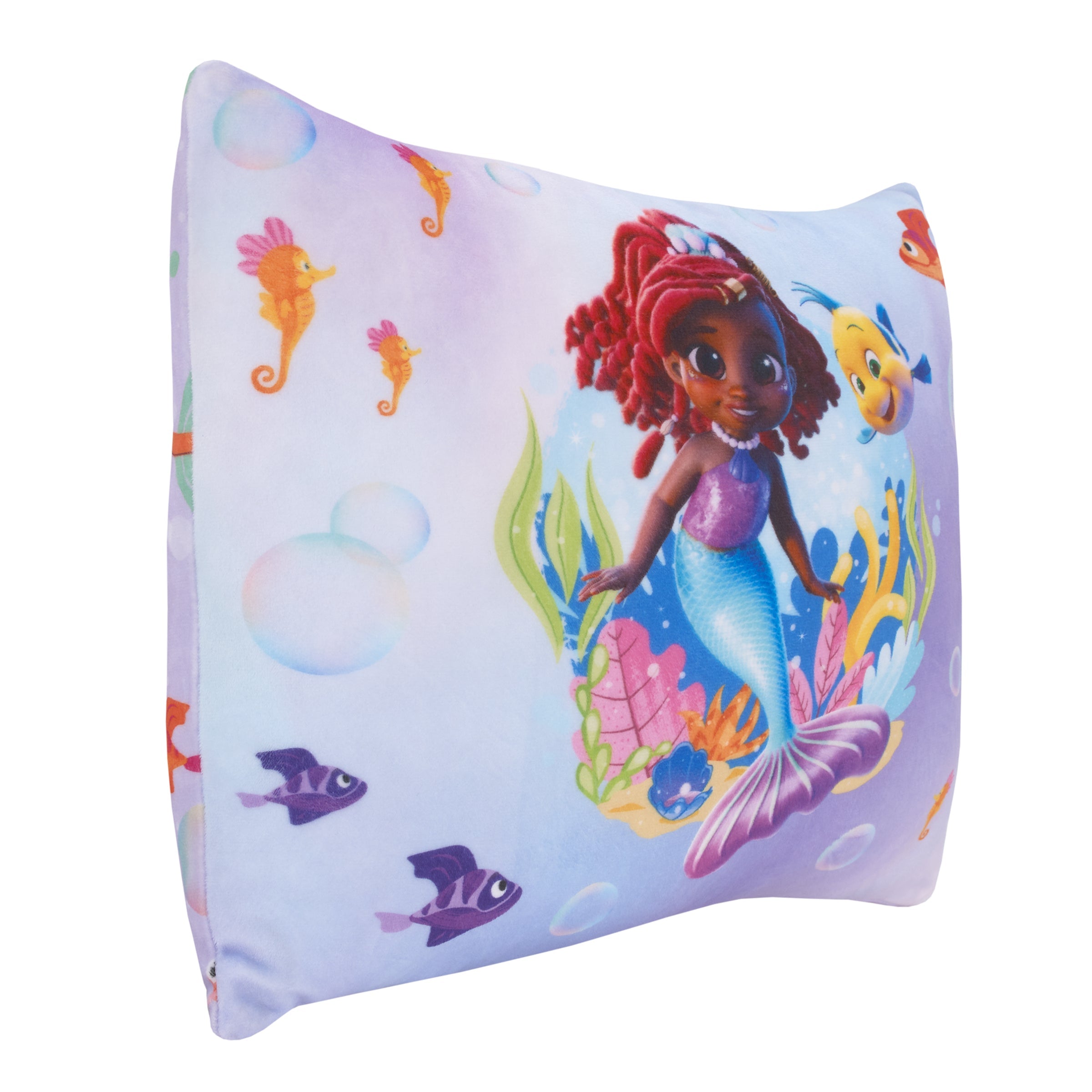 Disney Jr. Ariel Squishy Toddler Pillow, Purple, Toddler Girl, Rectangle