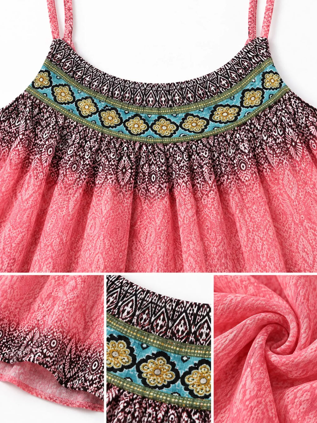 Full Size Printed Scoop Neck Cami Plus Size