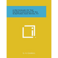 A Dictionary of the Sacred Languages of All Scriptures and Myths, V1 - Paperback