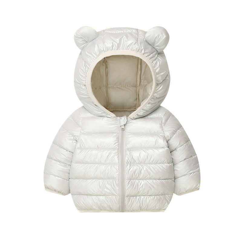 New Spring Autumn And Winter Solid-color Versatile Cotton Coat For Children