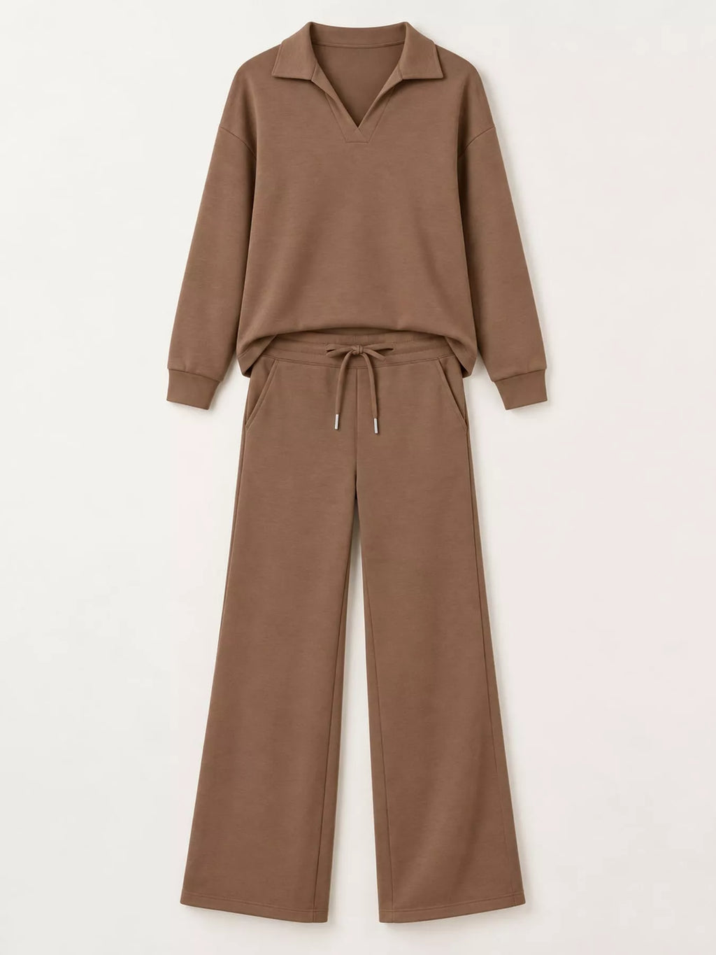 Dropped Shoulder Top and Pants Set