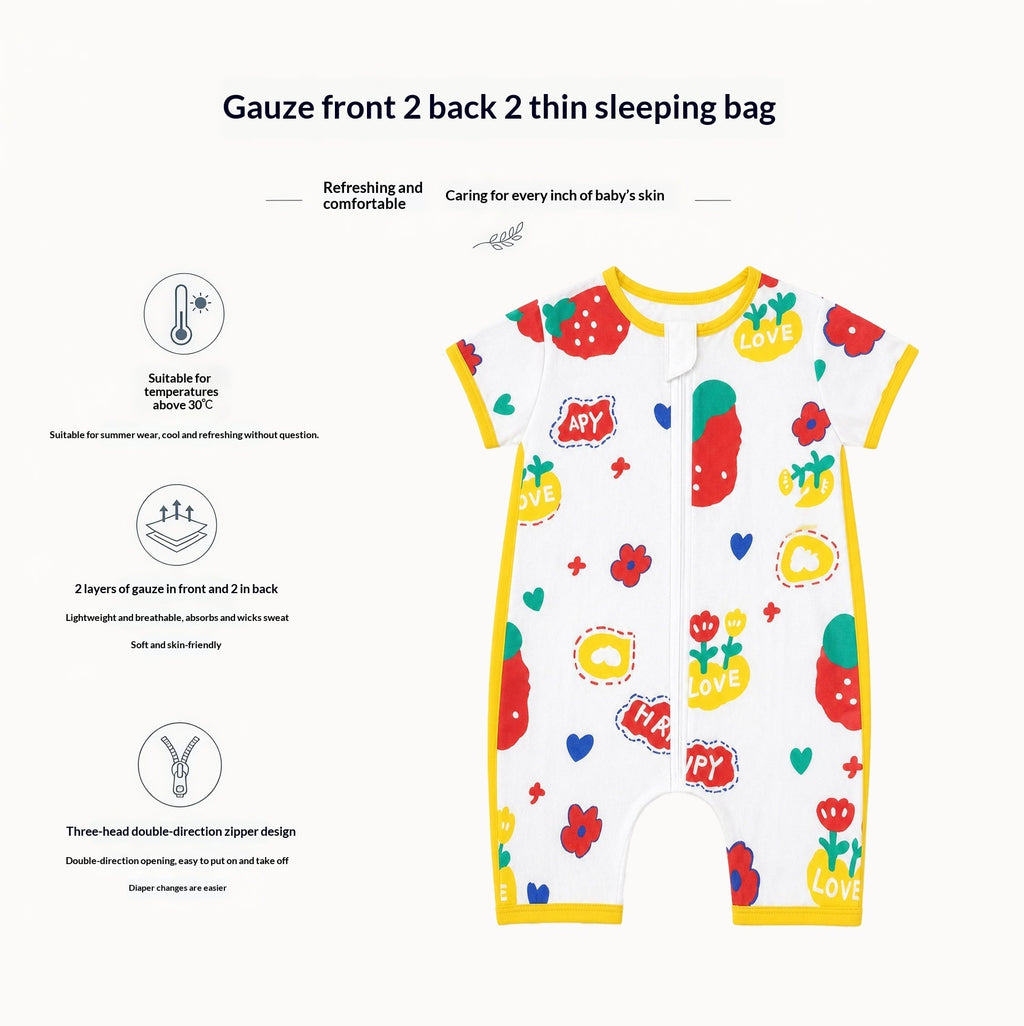 Dudu SpringSummer Lightweight Baby Gauze Sleeping Bag