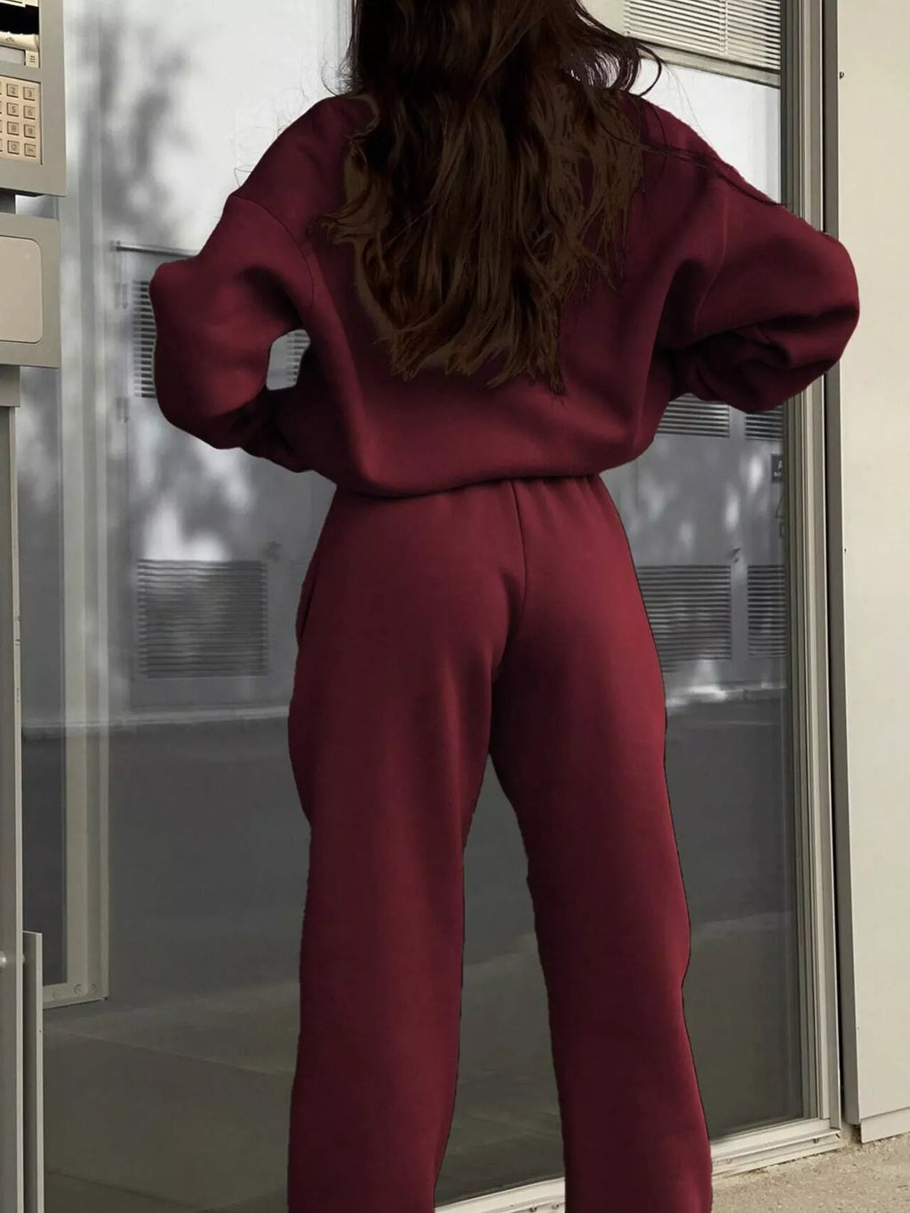 Half-Zip Sweatshirt and Joggers Set