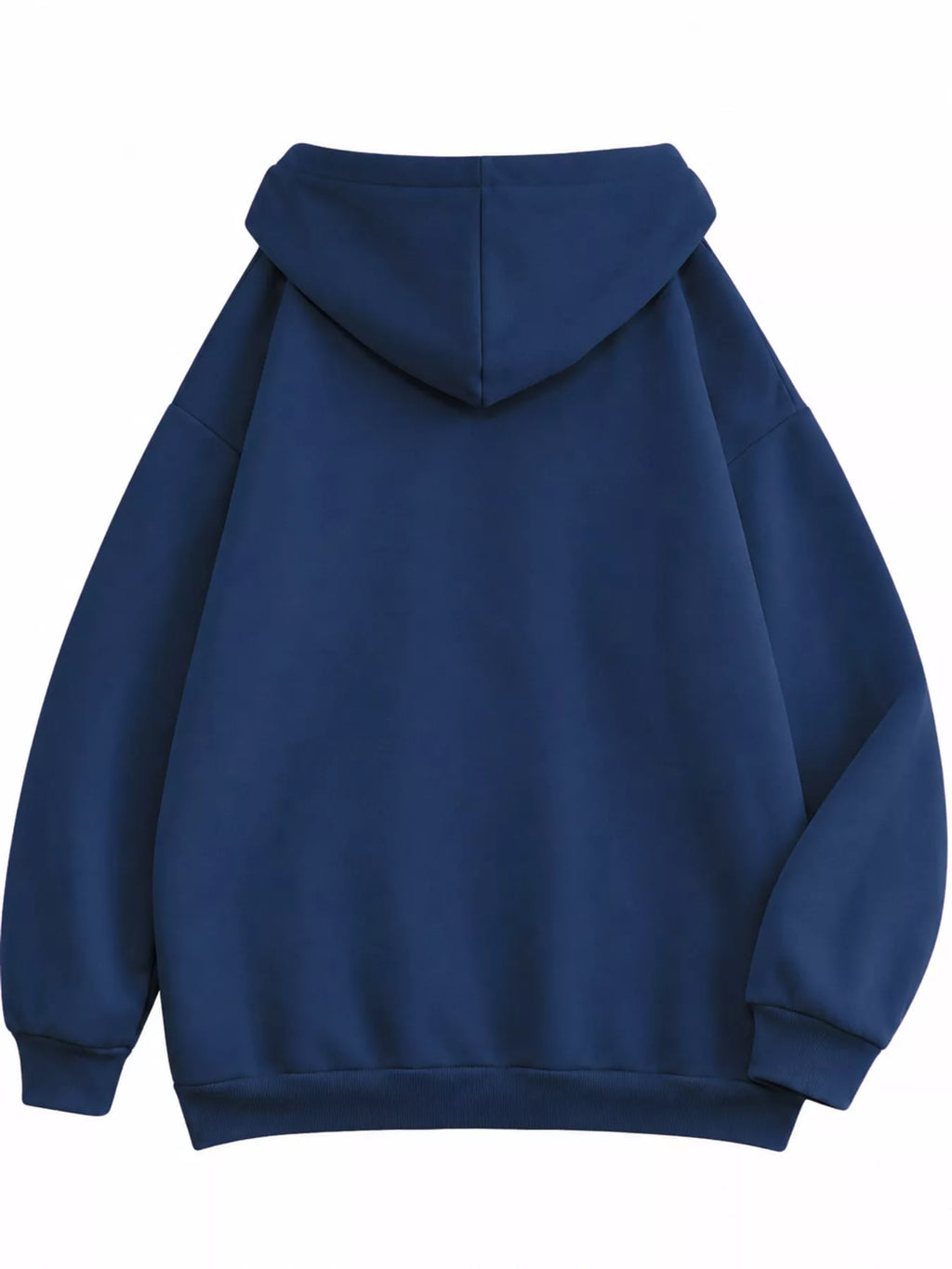 Full Size Oversized Solid Zip-Up Hoodie with Drawstring Plus Size