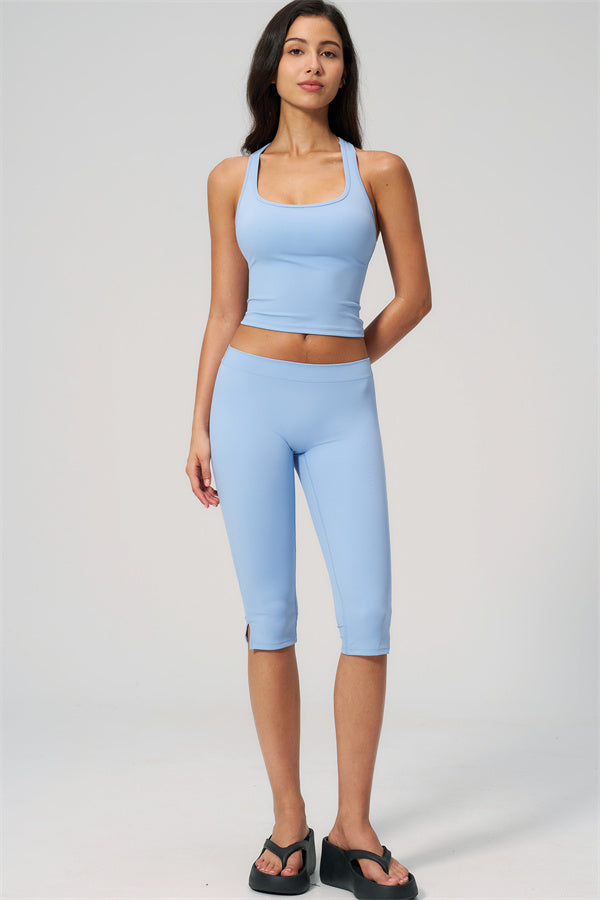 The Revive Crop Top Capri Leggings 2-Piece Set