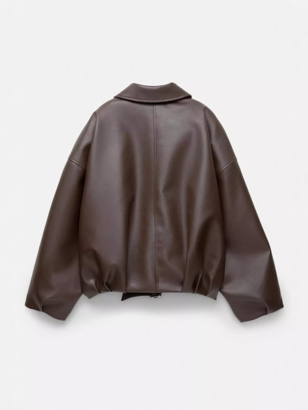 Faux Leather Zip Up Jacket