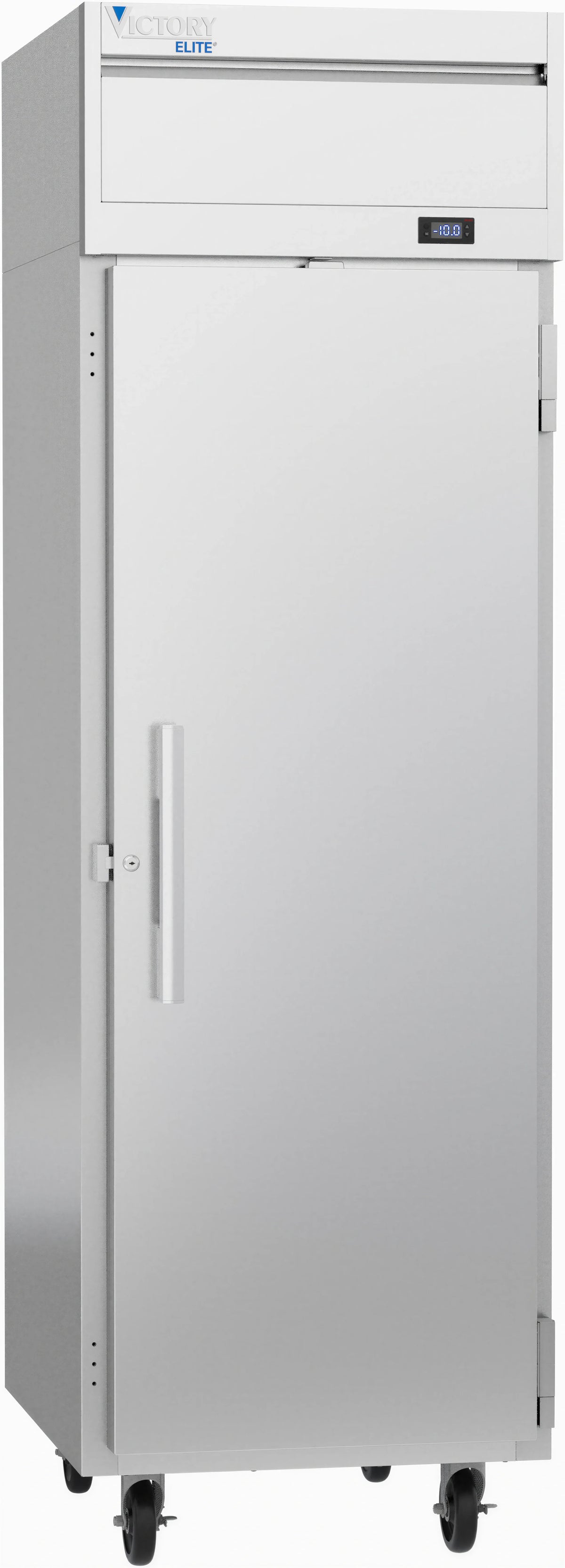 Victory Refrigeration Elite™ VEFSA-1D-SD-HC 1-Section Top-Mount Reach-In Freezer, 21.66 Cu. Ft., 26-Inch Wide, Solid Right-Hand Door