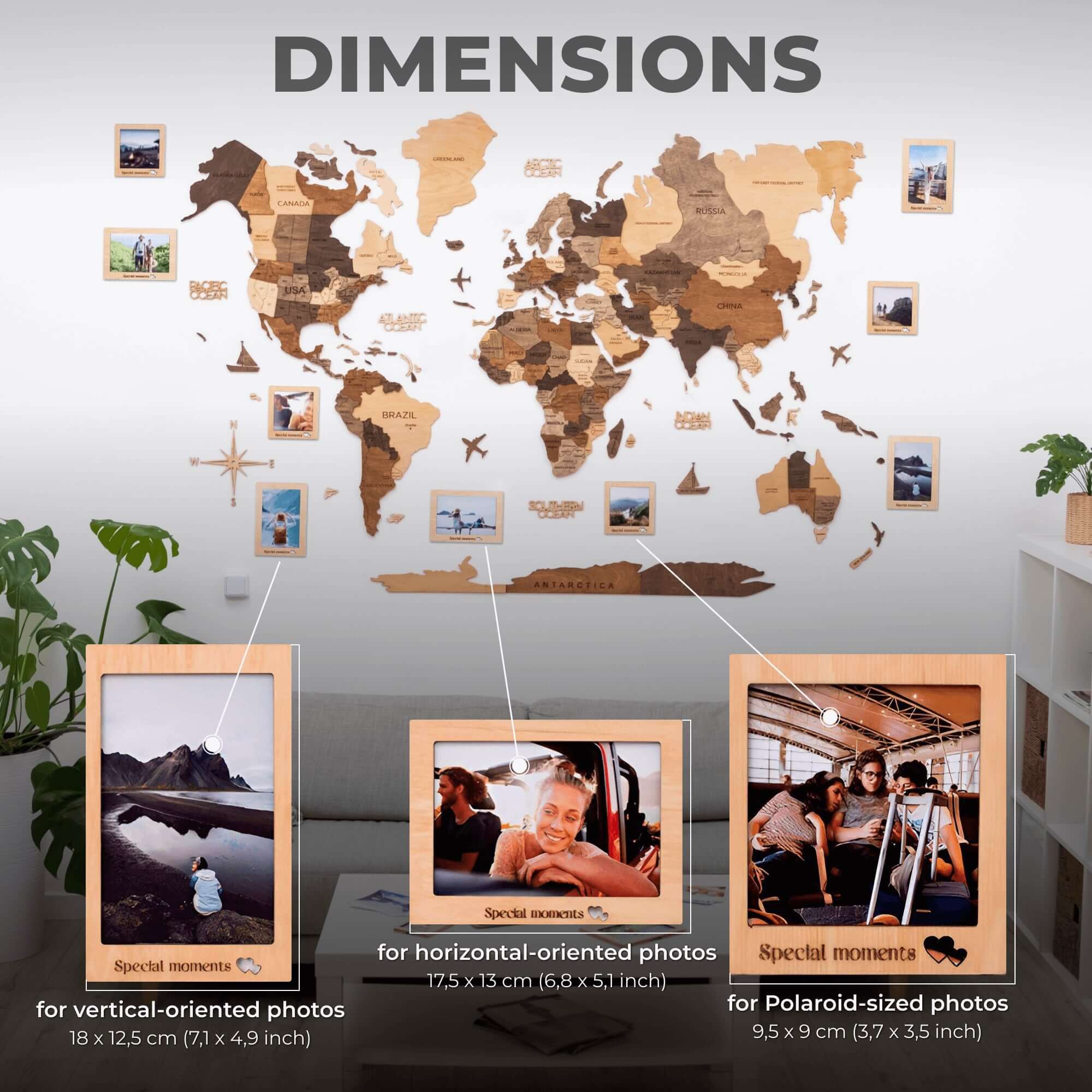 Bundle: 9 Photo Frames, Flags and Airplanes Pins